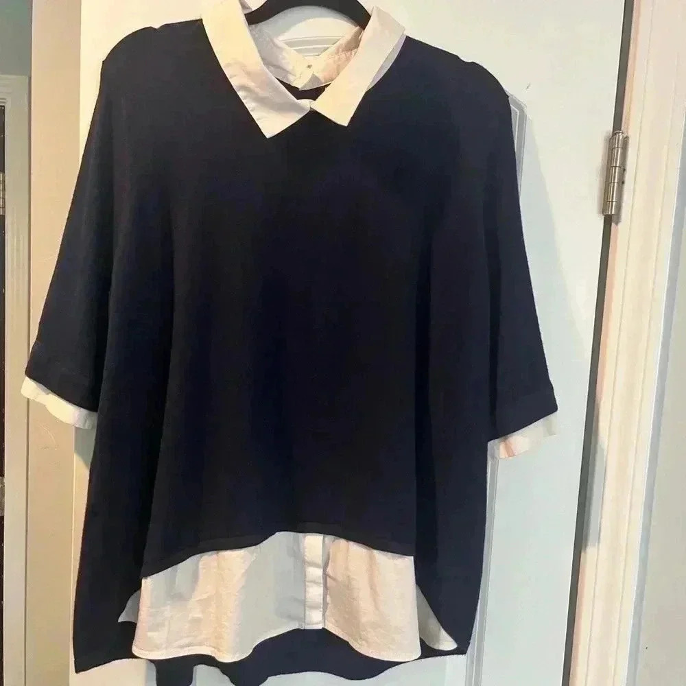 New York & Company Black and White Sweater
